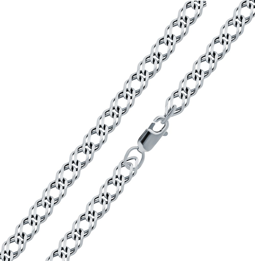 Браслет ромб двойной (Ag 925) РДр 070-18