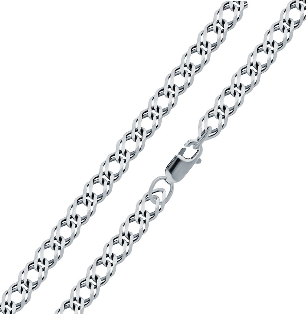 Браслет ромб двойной (Ag 925) РДр 100-19