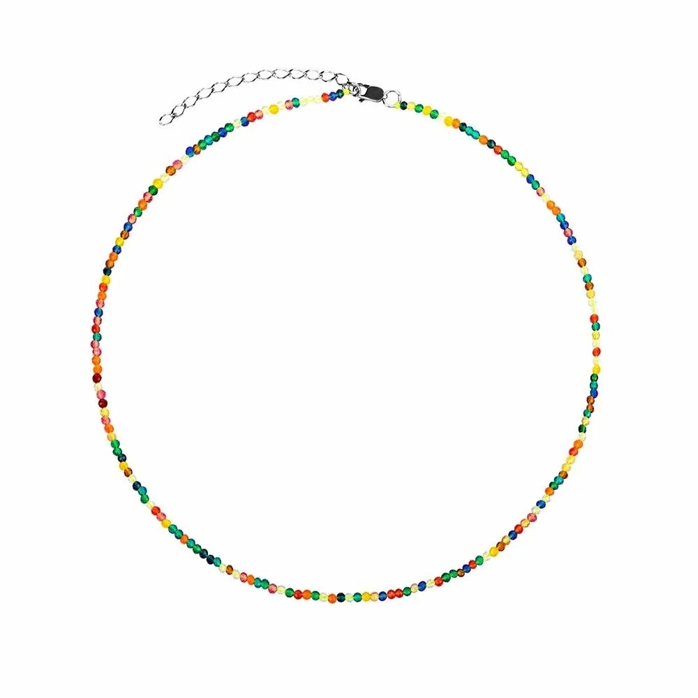 Колье (Ag 925) SV-Shp13N-mix-Rd