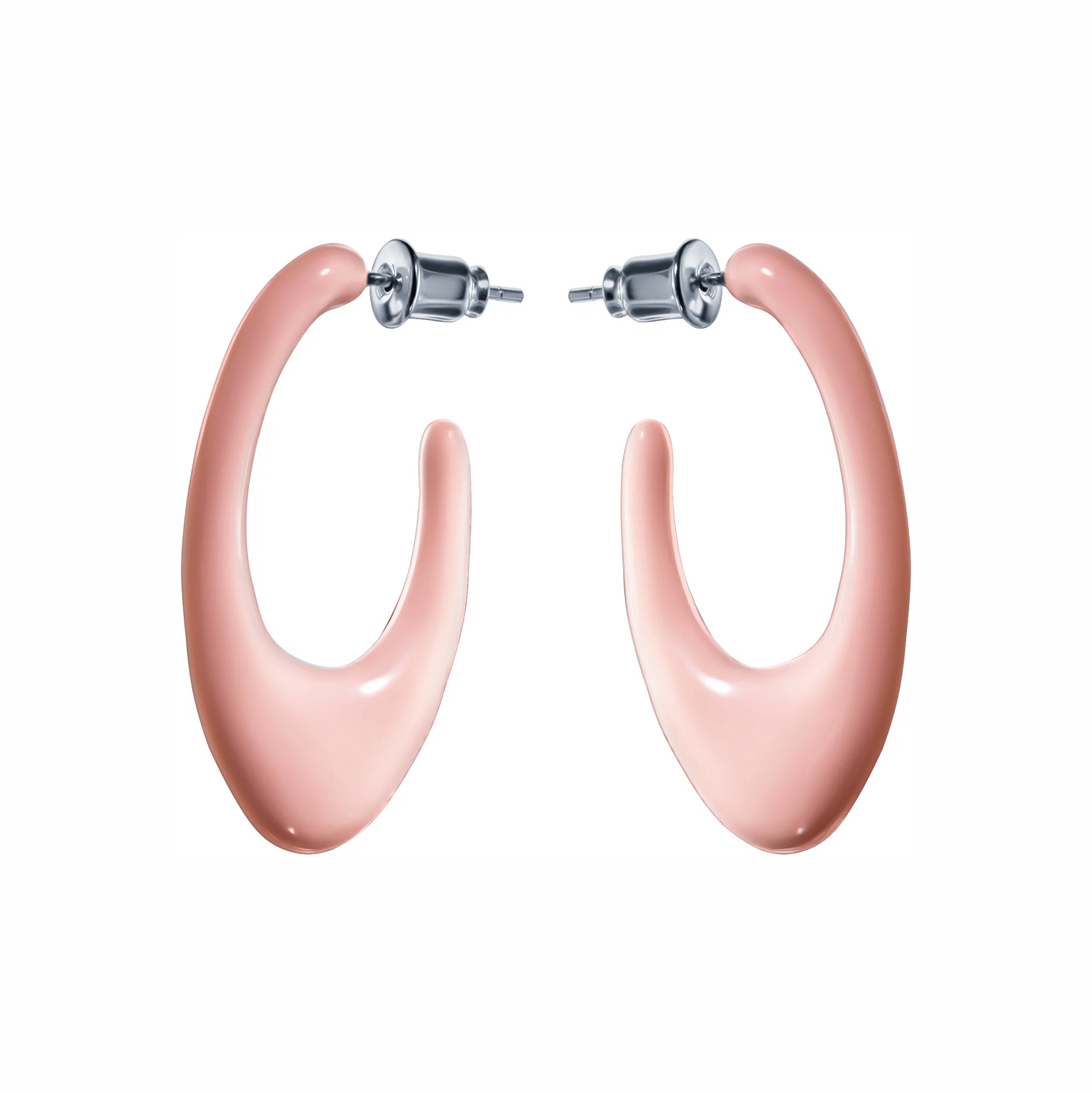 Серьги серебряные (Ag 925) E36275_SR_ENAM_WG