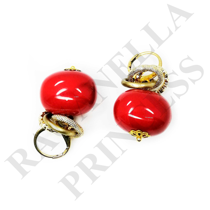 Серьги (Без пробы) Спелая брусника