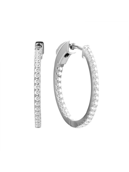 Серьги конго (Ag 925) CZ-E04449-X-W-X-X-W