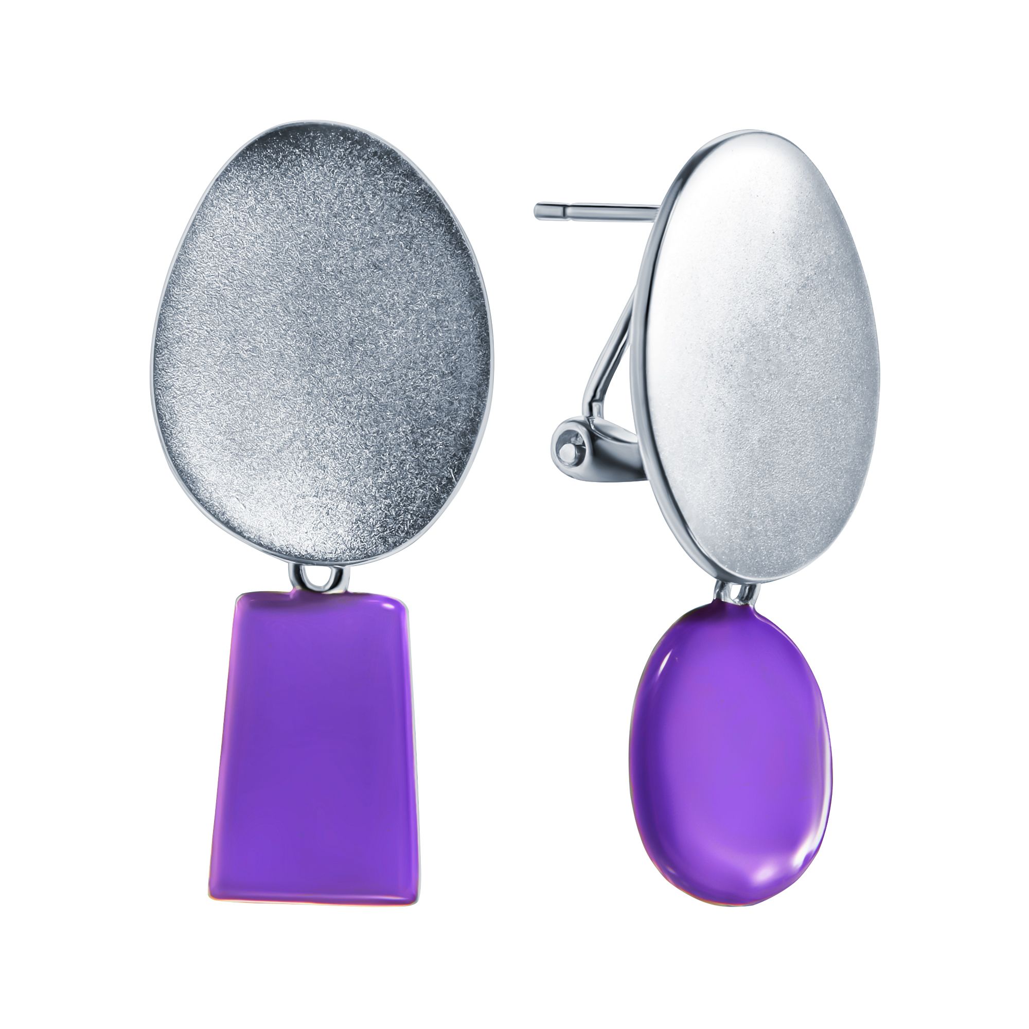 Серьги (Ag 925) E36264_SR_ENAM_WG