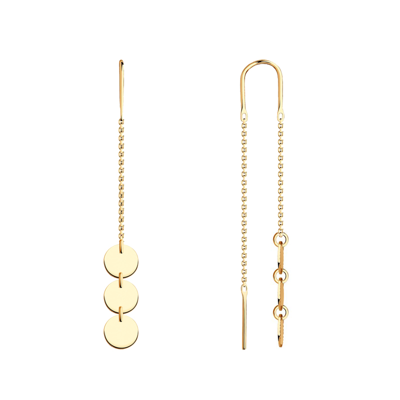 Серьги продевки (Au 585) С3523