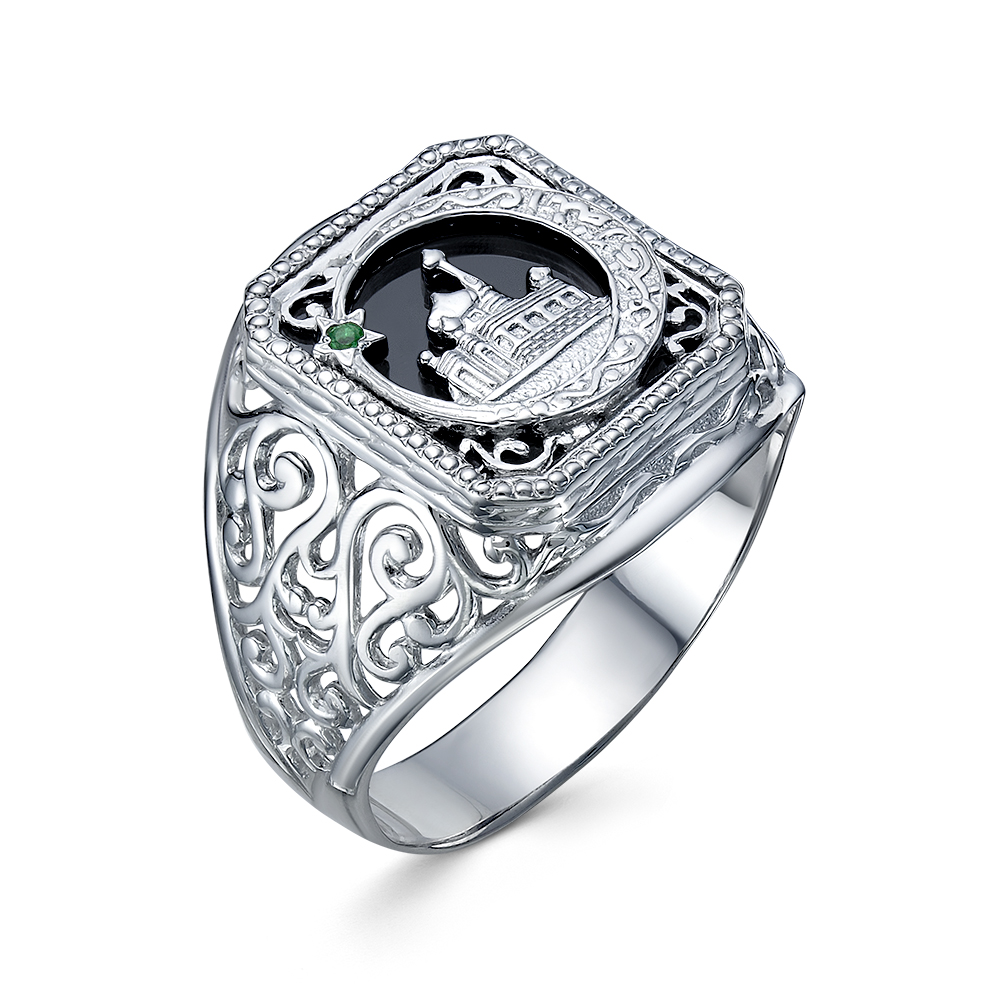 Кольцо печатка (Ag 925) КМ-46-19 Родир_с