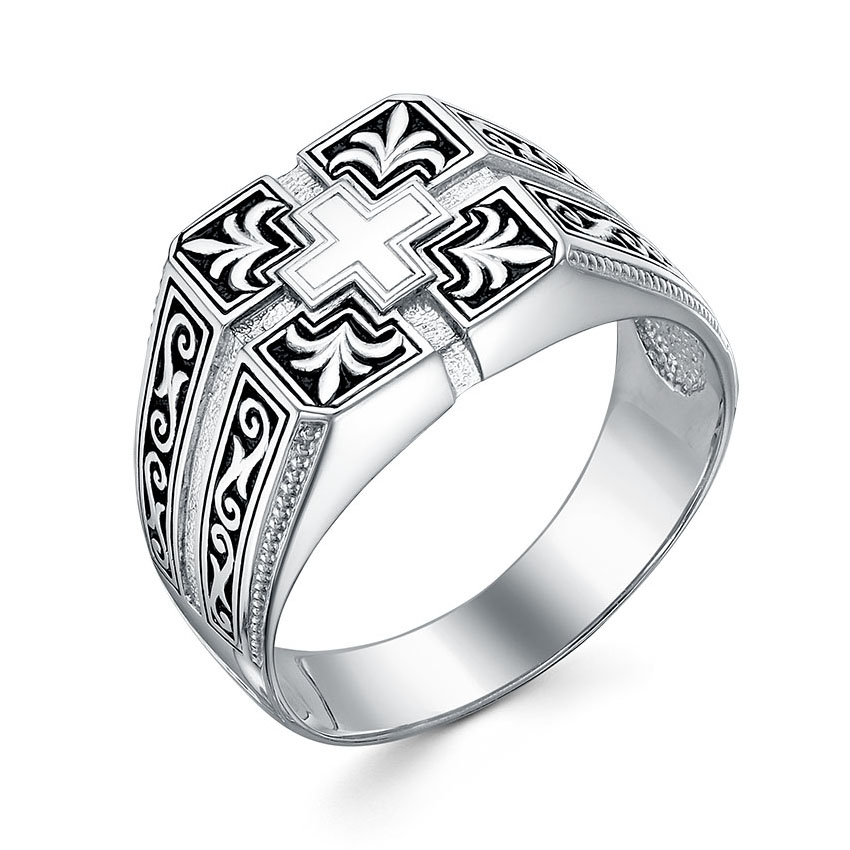 Кольцо печатка (Ag 925) КМ-392 Родир_с