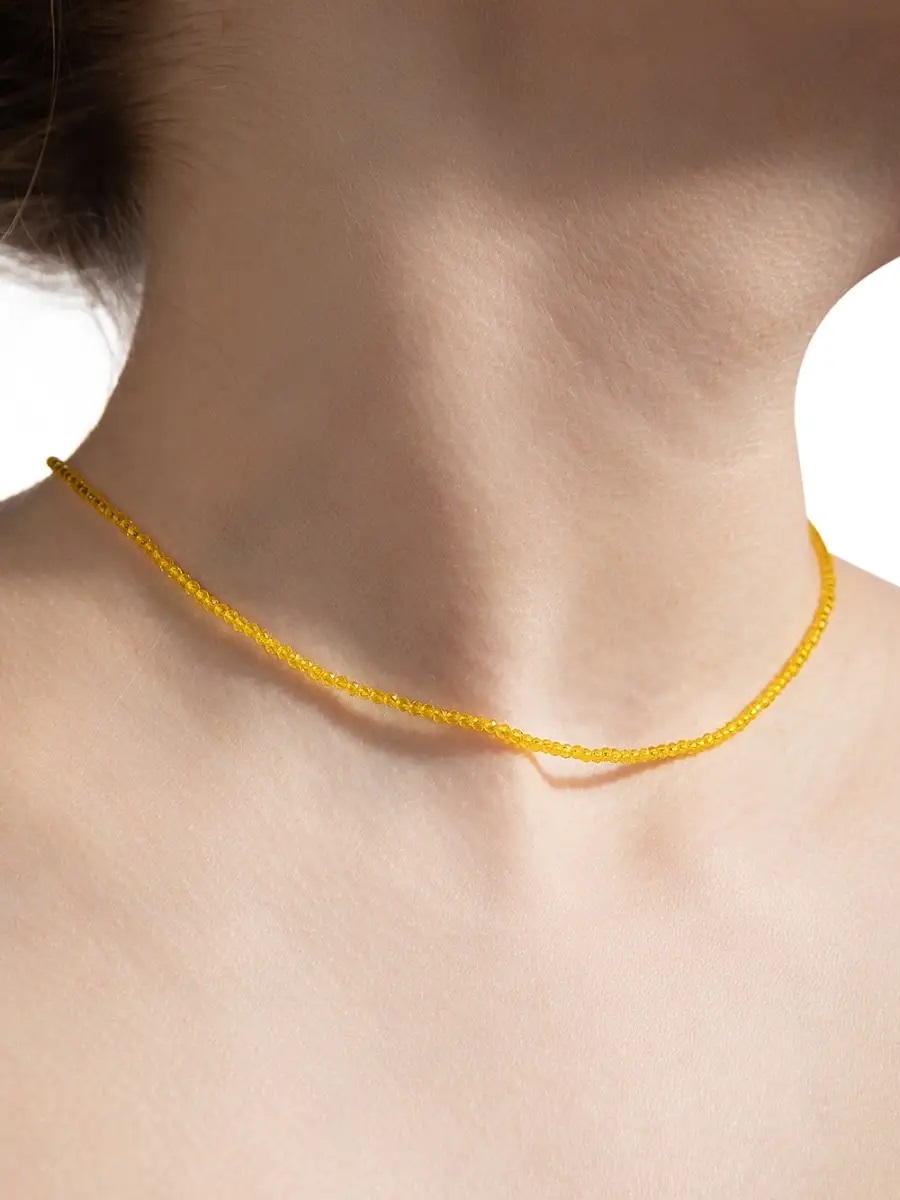 Колье (Ag 925) SV-Shp13N-ye-Rd