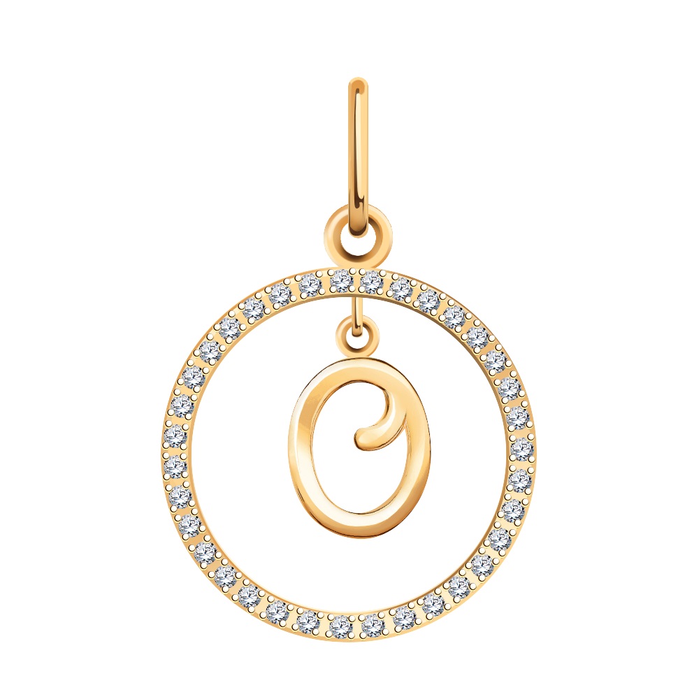 Подвеска буква О (Au 585) 50407