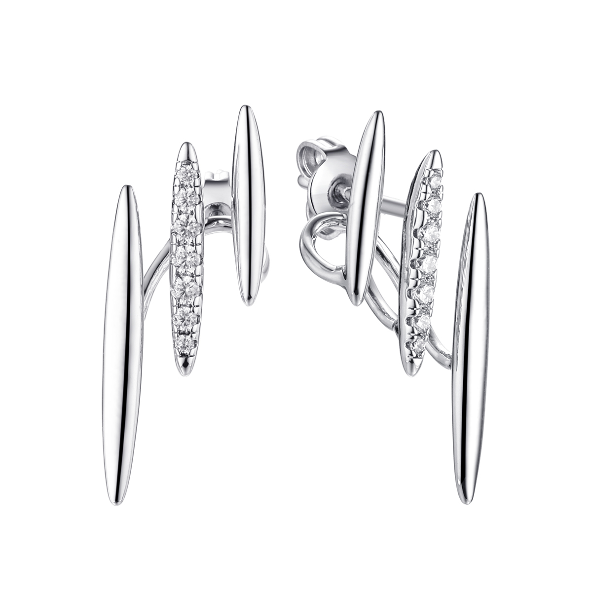 Серьги (Ag 925) CZ-E03107-X-W-X-X-W