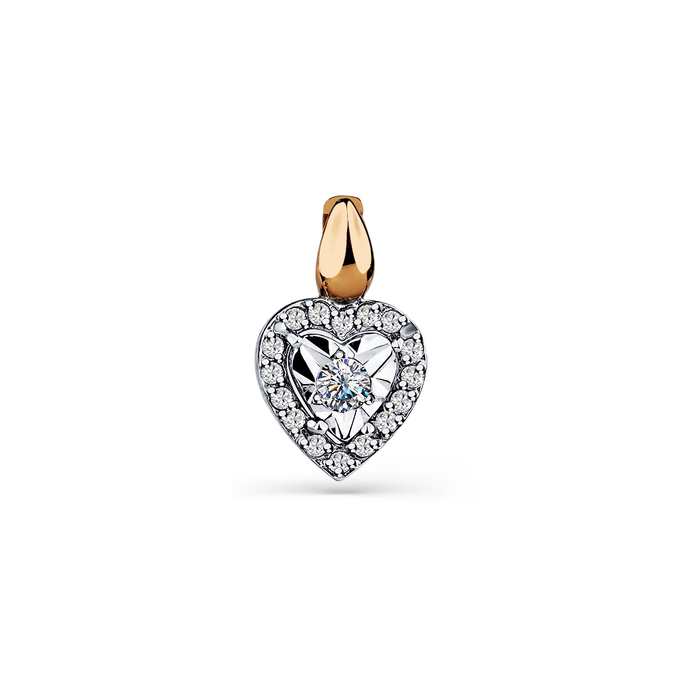 Подвеска Сердце (Au 585) 003-0408-0001-041