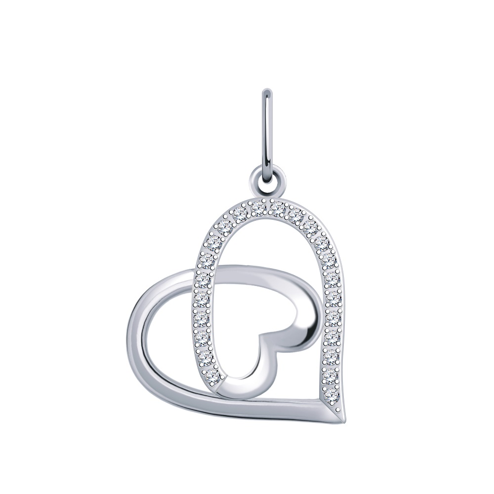 Подвеска Сердце (Ag 925) 50381-925